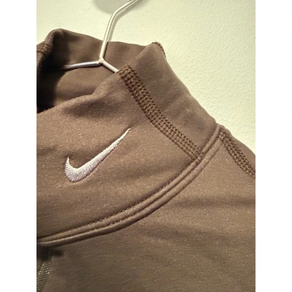 Nike FITDRY M Women's Zip Pullover Brown VGUC